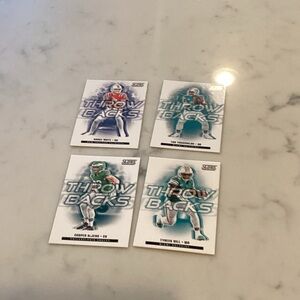 Topps Throwback Football Cards - Blue and Green